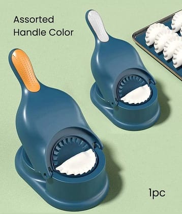iview kitchenware Manual Handy 2 in 1 Dumpling / Momos / Ghughra & Gujiya Maker (Plastic), Blue colour