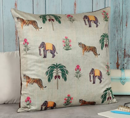 India Circus Poetic Disposition - Blended Velvet Cushion Cover - 20 X 20 Inch