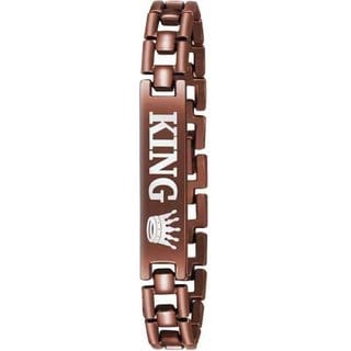 Mens Alloy King Brown Bracelet