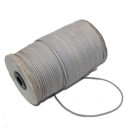 Gray Waxed Cotton Cord Size - 1.5 MM , COTT-018-Per Roll of 5 Meter / 1.5 MM