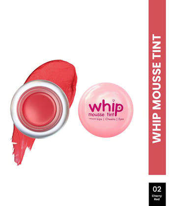 Glam21 Whip Mousse Tint For Eyes & Cheeks Vit-E, Jojoba Oil-Cherry Red Lip Stain 4 G