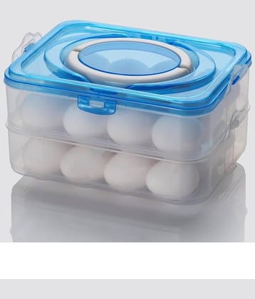 Anshri Plastic White Egg Container ( Set of 1 )