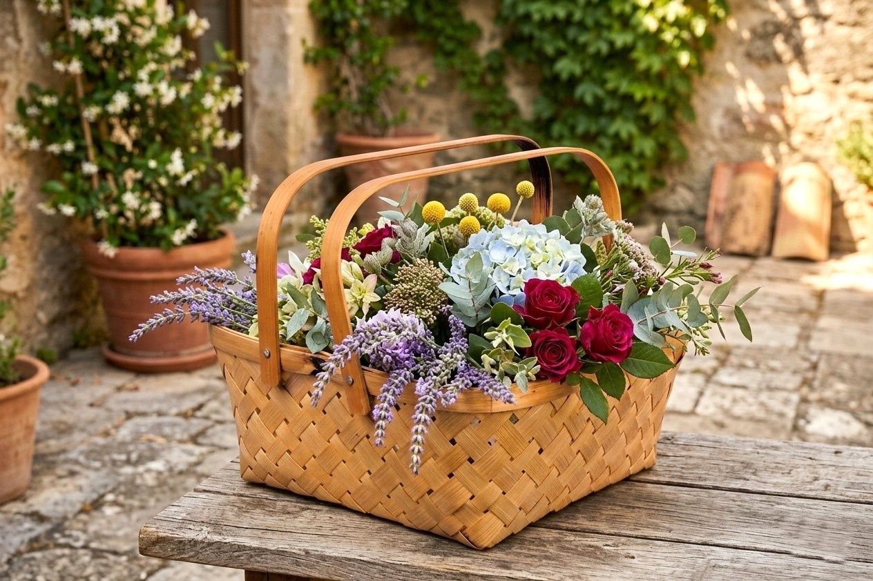 Handcrafted Square Handle Basket | Stylish Woven Storage & Home Organizer