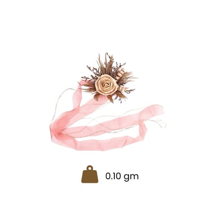 Rose Gold Floral Decorative Ribbon for Gift Wrapping