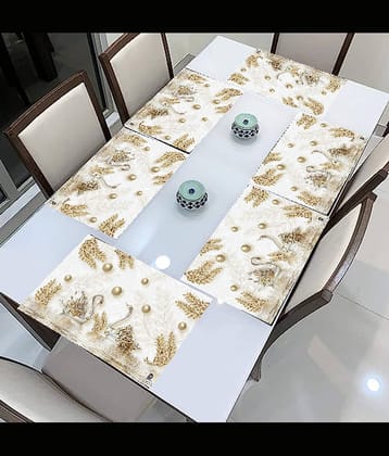 Revexo PVC Abstract Rectangle Table Mats ( 40 cm x 30 cm ) Pack of 6 - Multi