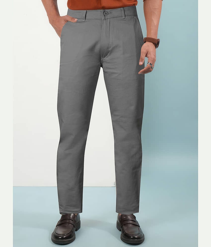 JB JUST BLACK Regular Flat Men's Chinos - Dark Grey ( Pack of 1 )