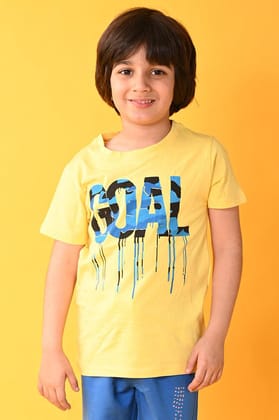 GOAL SHORT SLEEVES - T-SHIRT - YELLOW-0-6 MONTHS / 1N / YELLOW