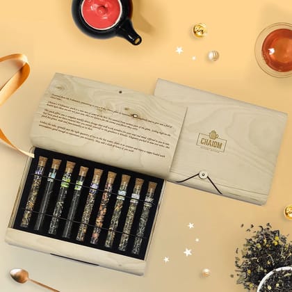 9 Heaven Tea Gift Box | Herbal Tea in Test tube | 50 Cups Tea