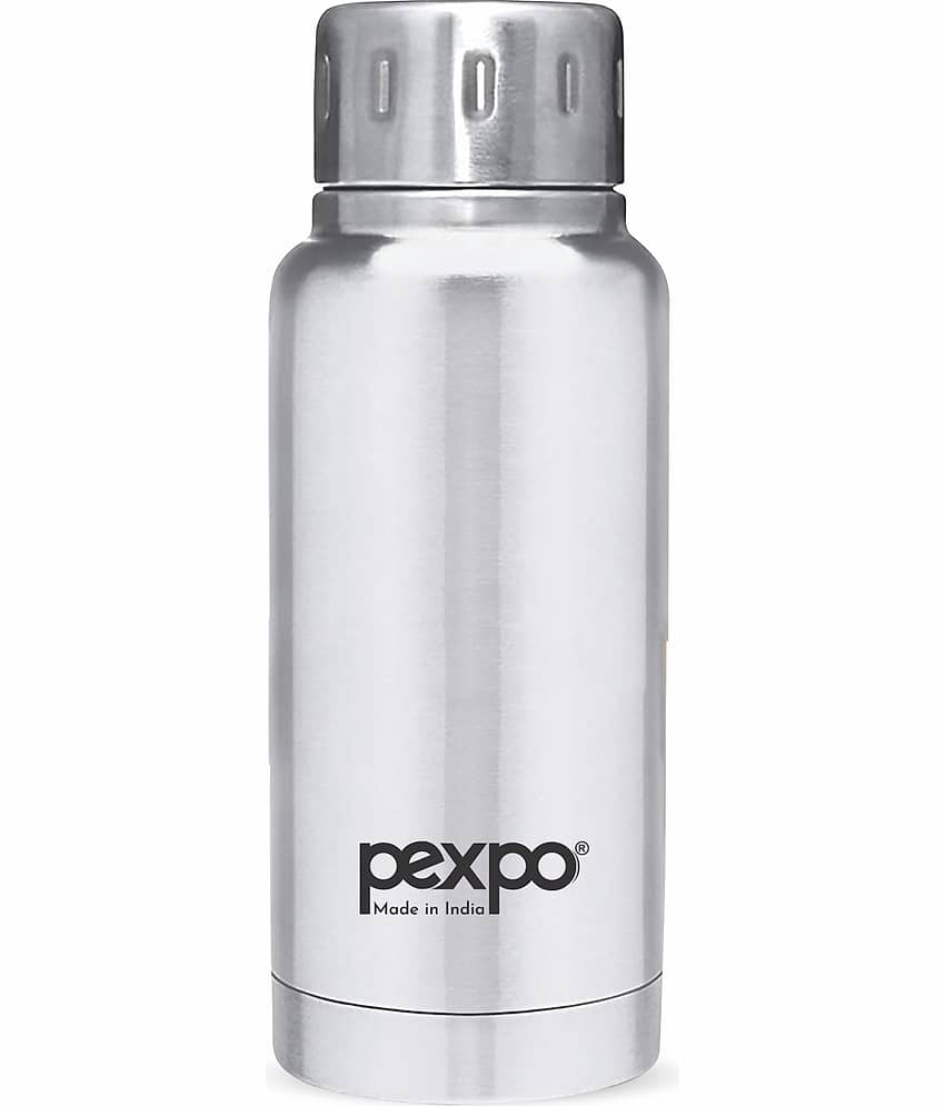 Pexpo 300ml 24 Hrs Hot and Cold Flask, Cameo Vacuum insulated Bottle (Pack of 1, Black )