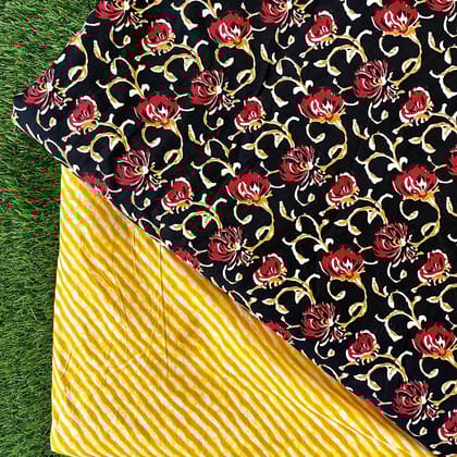 Pure cotton top and bottom set (2.5 mtr top, 2.5 mtr bottom)-As shown in picture / 2.5 mtr each / Pure cotton