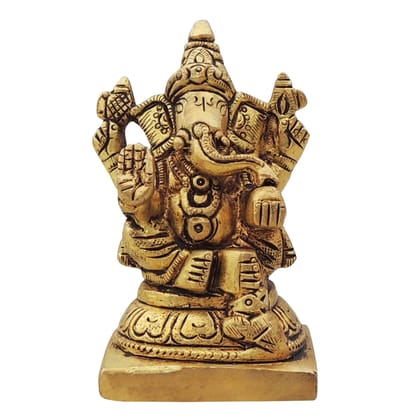 Brass Showpiece Ganesh Ji God Idol Statue (BSMAS1645 G)