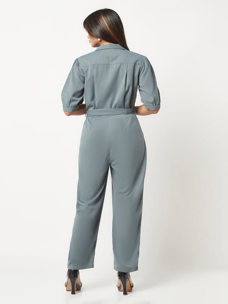 Rustic Blue Collar Jumpsuit
