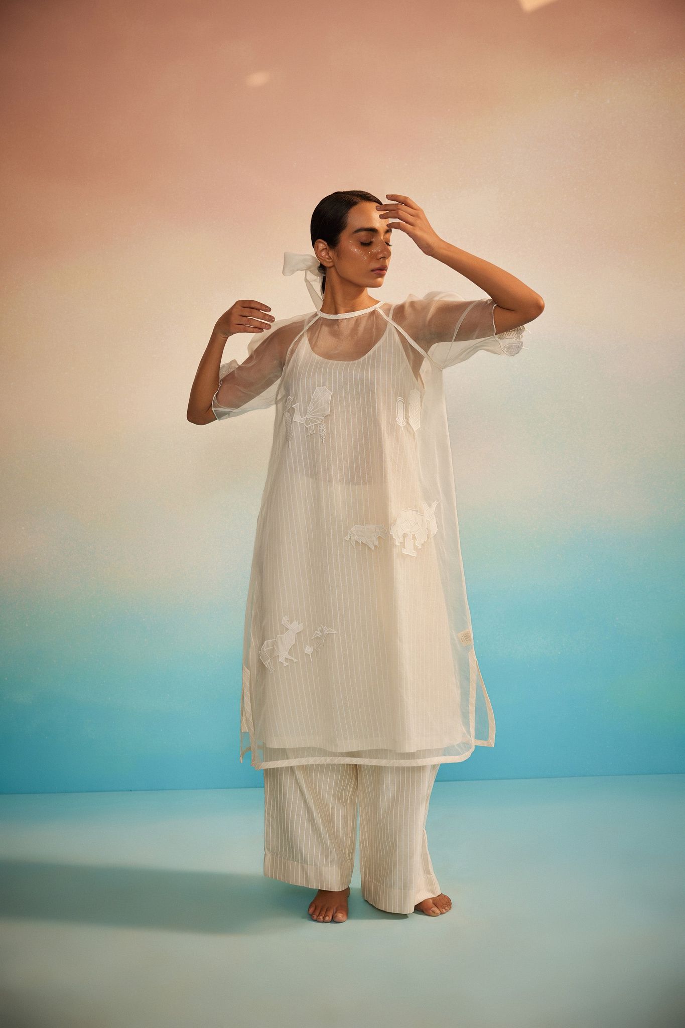 Yuugen Organza Kurta Set of 3-XS