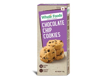 Whole Foods Gluten Free | Chocolate Chip Cookies | Eggless | 120G
