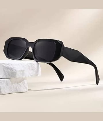 Elligator Black Rectangular Sunglasses ( Pack of 1 )