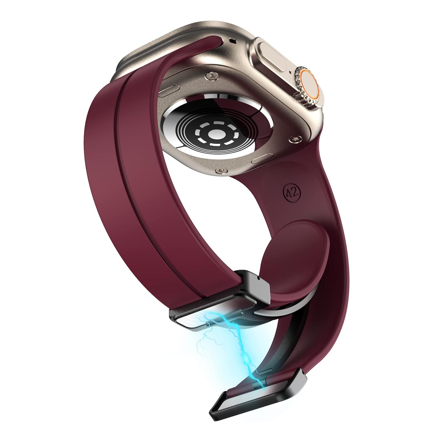 Mehroon Magnetic Clasp Adjustable Strap For Apple Watch Series 10 (42mm/44mm/45mm/46mm/49mm)