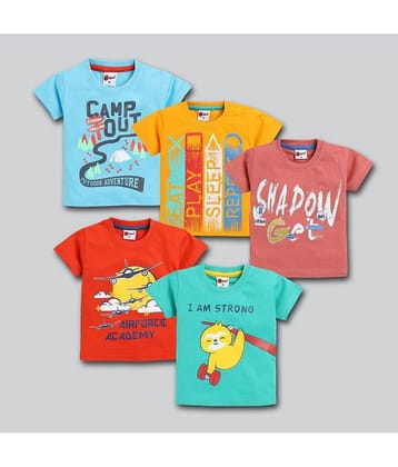 Mars Infiniti Pack of 5 Unisex for Baby Cotton T-Shirt ( Multi )