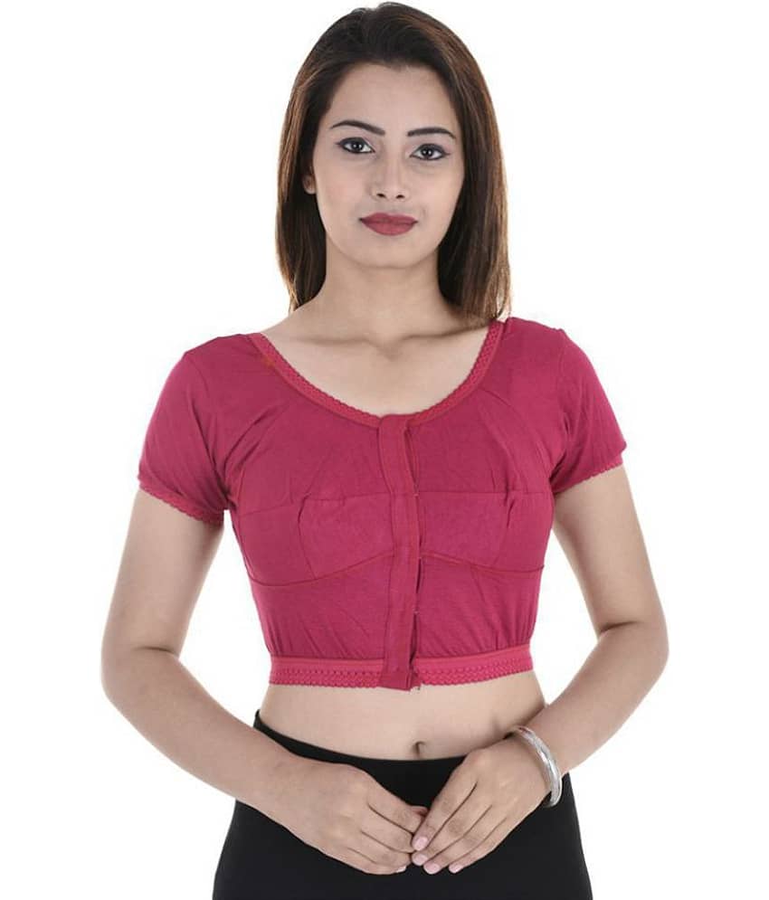 Apratim Pink Cotton Readymade without Pad Blouse