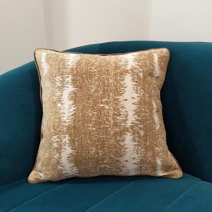 Preetier Velvet Cotton Slub Cushion Cover, Stain-Resistant, Cosy Decor for Living Room, Bedroom, Dining Room, Office, Outdoor (Golden Grace, 20x20)