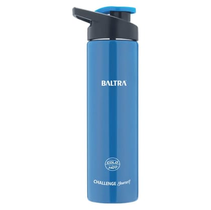 BALTRA RACY Thermosteel Flask Hot and Cold Water Bottle 650ml | Light Weight Bottle, Stainless Steel, Double Wall Insulation, Durable Bottlel, Vaccum Flask | Blue
