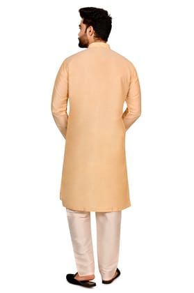 Modern Viscose Kurta Pajama Set For Men (Color - Cream, Size - 36) by G P International