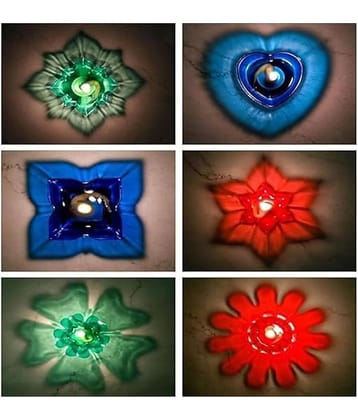Radhe Creation Acrylic Diwali Diya - Pack of 12