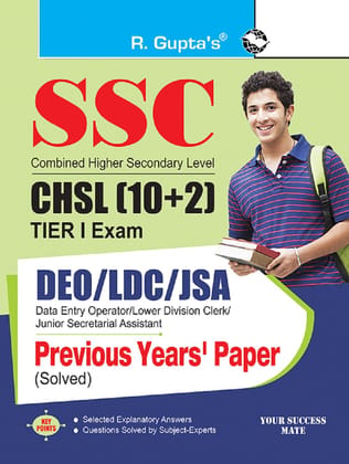 SSC (CHSL-10+2) Postal/Sorting Asstt., Data Entry Operator, LDC/JSA (Tier-I) Previous Year Papers (Solved) [Paperback] [Jul 15, 2025] RPH Editorial Board