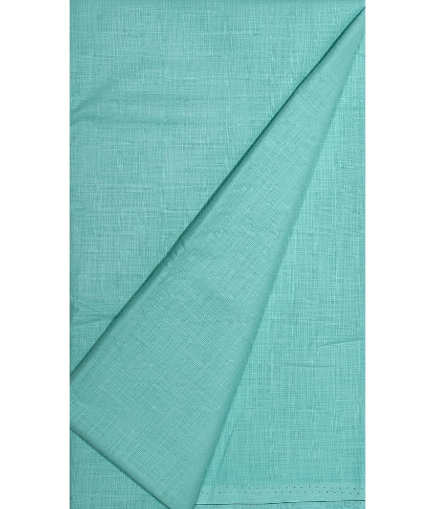 KUNDAN SULZ GWALIOR Green Cotton Blend Unstitched Shirt pc
