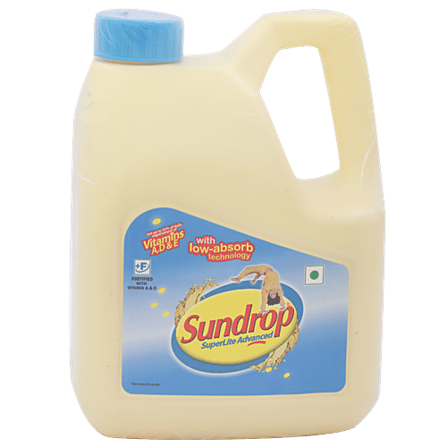 Sundrop Super Lite Advanced - Sunflower Oil/Surajmukhi Tel, 2 L Can