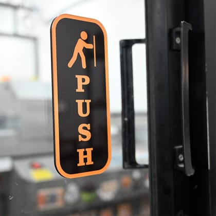 Push Pull Acrylic Signage