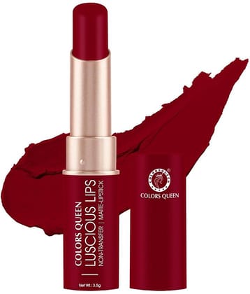 Colors Queen Luscious Lips Non Transfer Creamy Matte Lipstick 3.5g, Brink of Pink (Shade - 07)