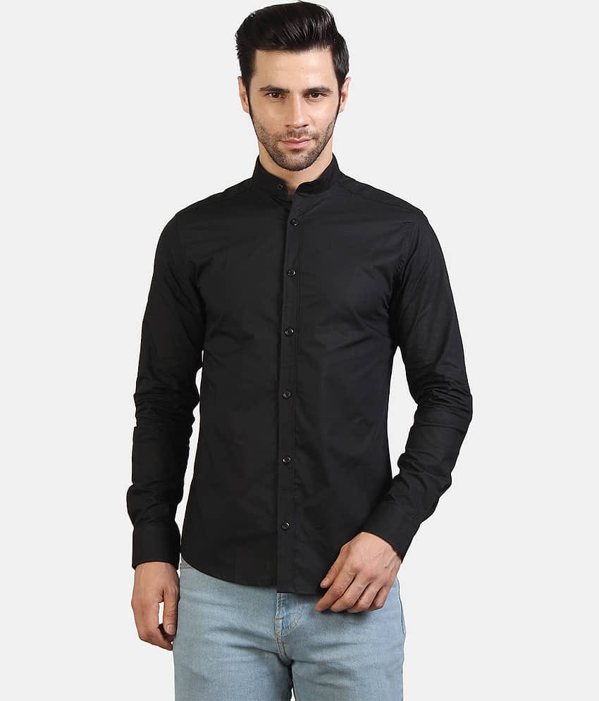 Life Roads - Black Cotton Slim Fit Men's Casual Shirt ( Pack of 1 )