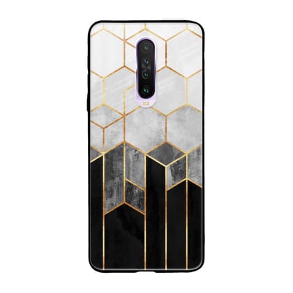 Tricolor Pattern Glass Case for Poco X2