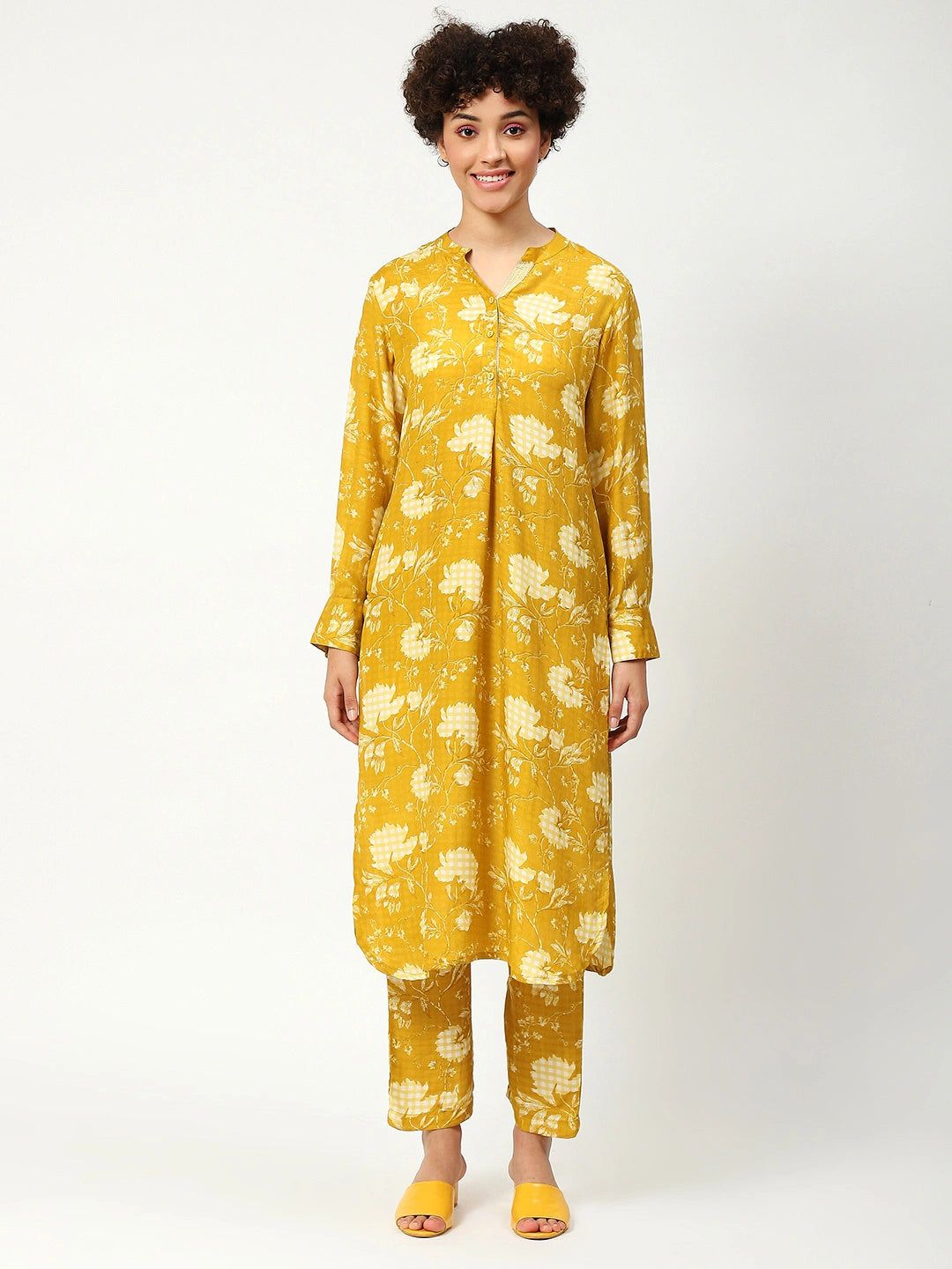 Muslin Printed Kurta Set-XS