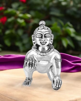 Pure Silver Ladoo Gopal Krishna Idol-110 gm