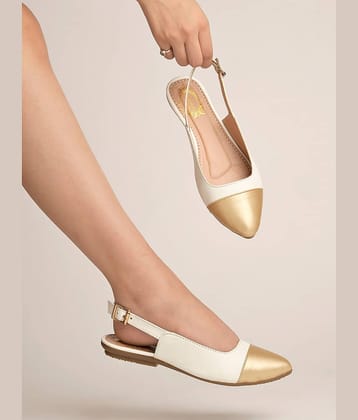 Shoetopia Gold Women's Casual Ballerinas