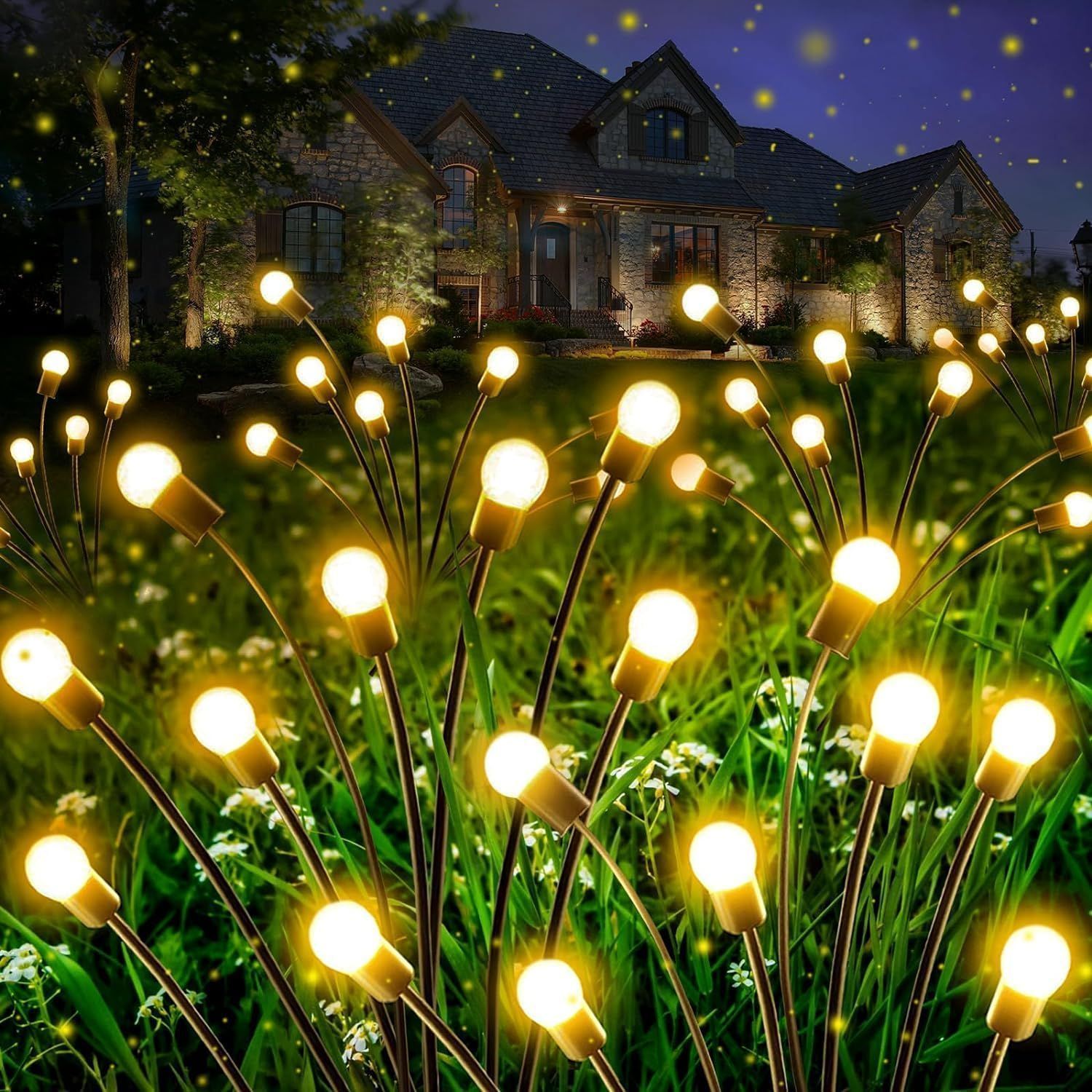 SOLAR LIGHT Solar Garden Lights Solar Powered Firefly Lights Solar Outdoor Lights Decorative Outdoor Solar Lights Pathway SOLAR GARDEN LIGHTS