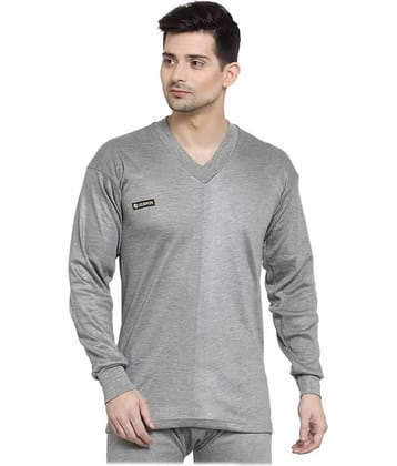 Uzarus Cotton Blend Men's Thermal Tops ( Light Grey )