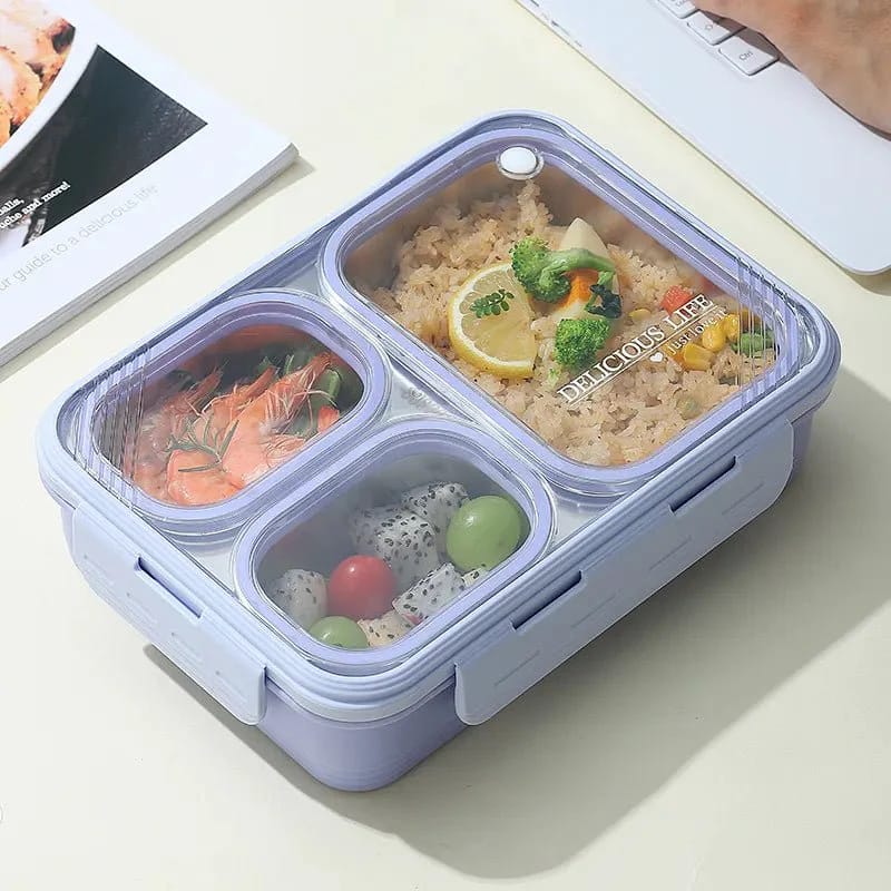 Bite to Eat 3-Compartment Bento Lunch Box (620ml)