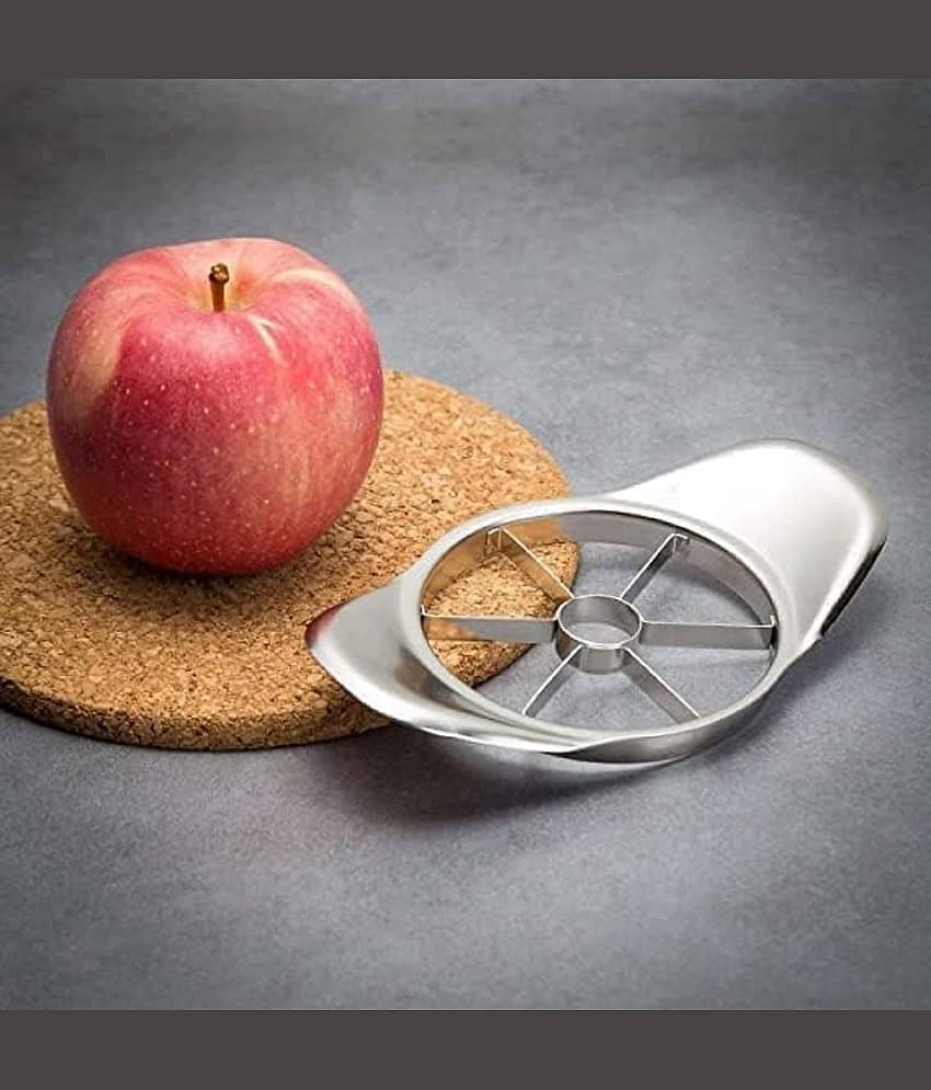 forral Silver Stainless Steel Fruit Apple Pear Easy Cut Slicer Cutter ( Set of 1 )