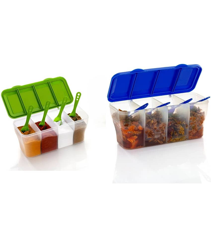 Analog Kitchenware Dal/Masala/Vegetable Plastic Multicolor Pickle Container ( Set of 2 )