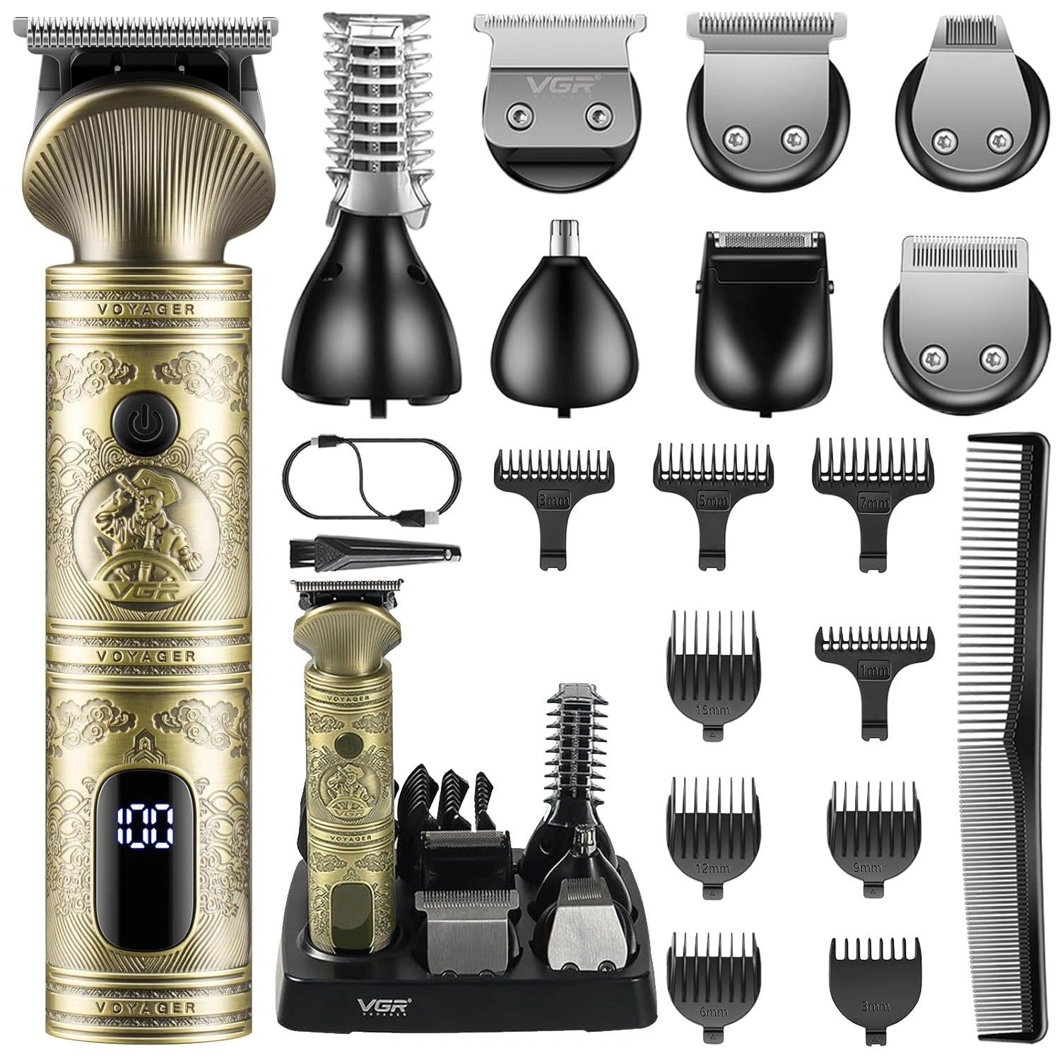 VGR V-106 Men's 16 in 1 Grooming Kit Gold