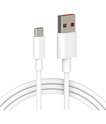 THRIFTKART - Usb To Type C  Cable, 3AMP 120W Fast Charging Cable With High-Speed Data Transfer & Sync Cord Compatible With All Smartphones And Devices (White,1 Meter)