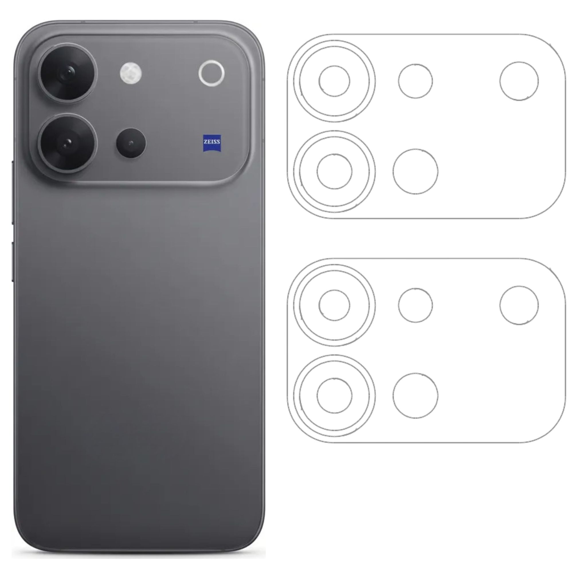 ISAAK Back Camera Lens Protector compatible for Vivo V80 (Pack of 2)