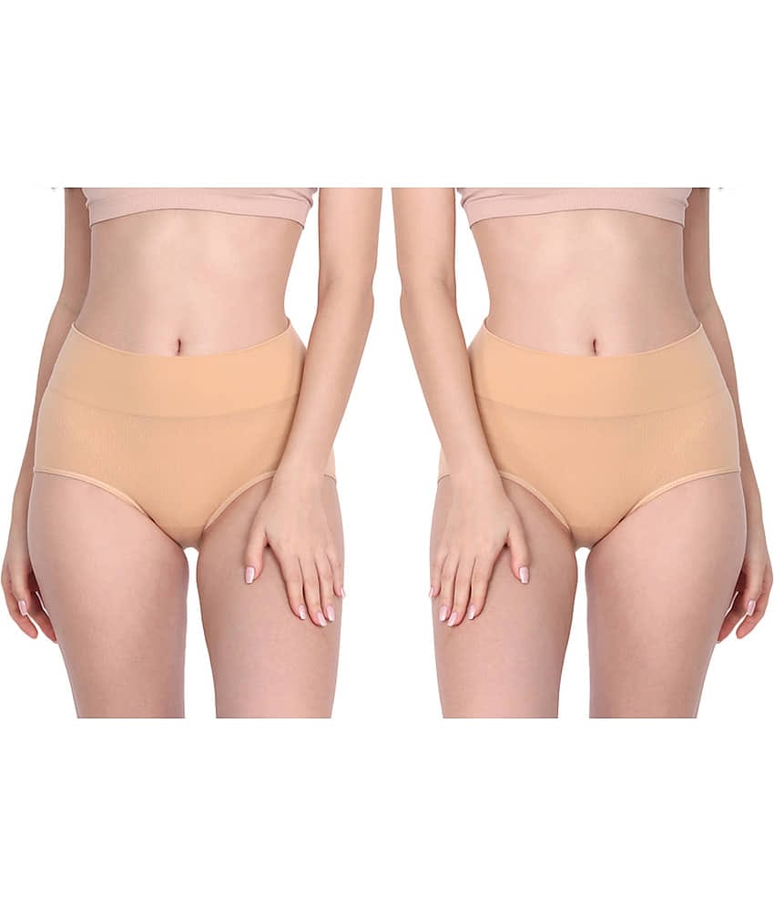 Flenzy Pack of 2 Cotton Women's Tummy Tucker ( Beige )