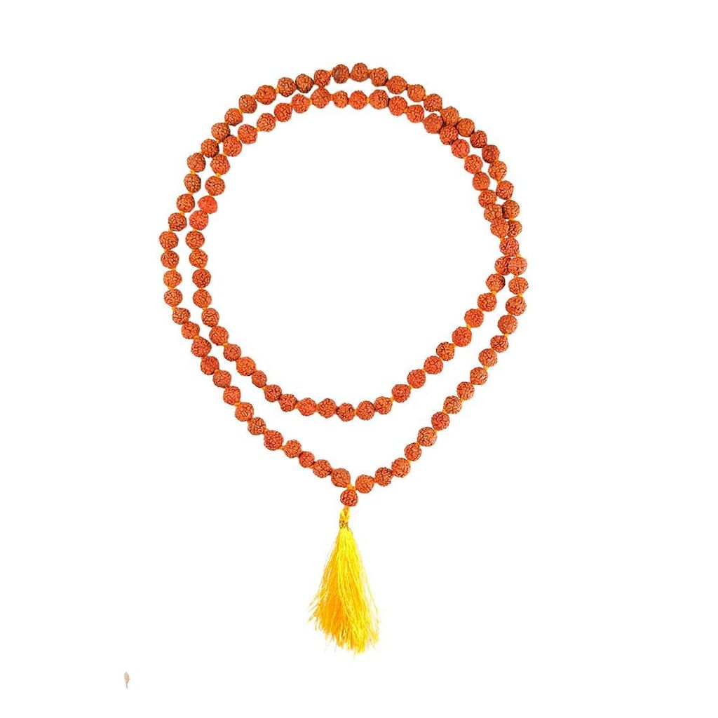 MAYAPURI Authentic Panchamukhi (five-faced) Rudraksha Mala 108+1 Small Beads Original for Daily Mantra Jaap, Wear (5 mm) - Pooja Needs | Buy online on ZillyBuy