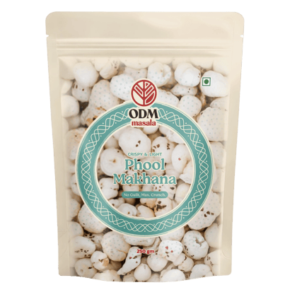 ODM Masala Makhana 6.5+ Suta Handpicked (Phool Makhana / Fox Nuts) - Jumbo
