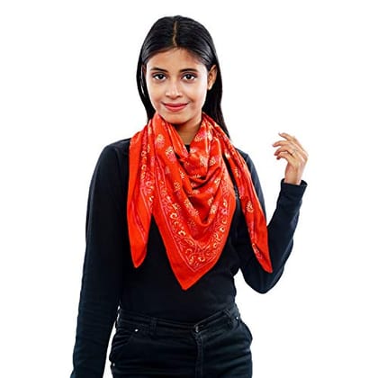 Eri Silk Printed Scarf Yellow