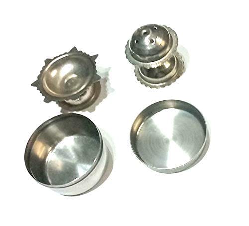 Nawani Set of 3, Steel Ghee Diya, Steel Agarbatti Stand(Size - 5 X 4 cm) and Silver Box, Poojan Purpose,Siz - 5 X 4 cm - Pooja Needs | Buy online on ZillyBuy