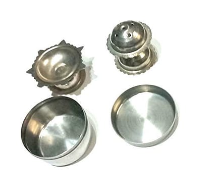 Nawani Set of 3, Steel Ghee Diya, Steel Agarbatti Stand(Size - 5 X 4 cm) and Silver Box, Poojan Purpose,Siz - 5 X 4 cm Nawani Set of 3, Steel Ghee Diya, Steel Agarbatti Stand(Size - 5 X 4 cm) and Silver Box, Poojan Purpose,Siz - 5 X 4 cm